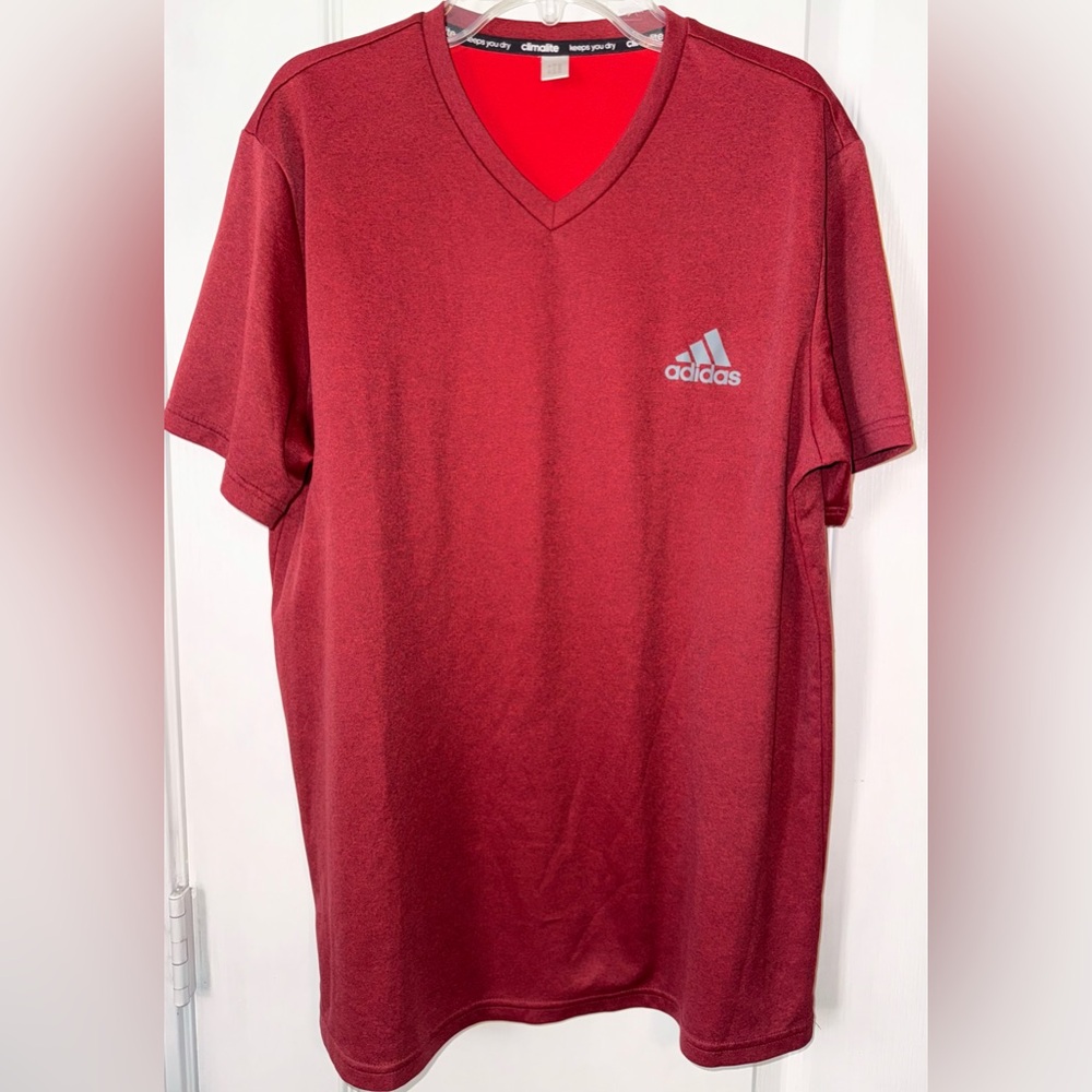 Adidas Red Workout Shirt Size L